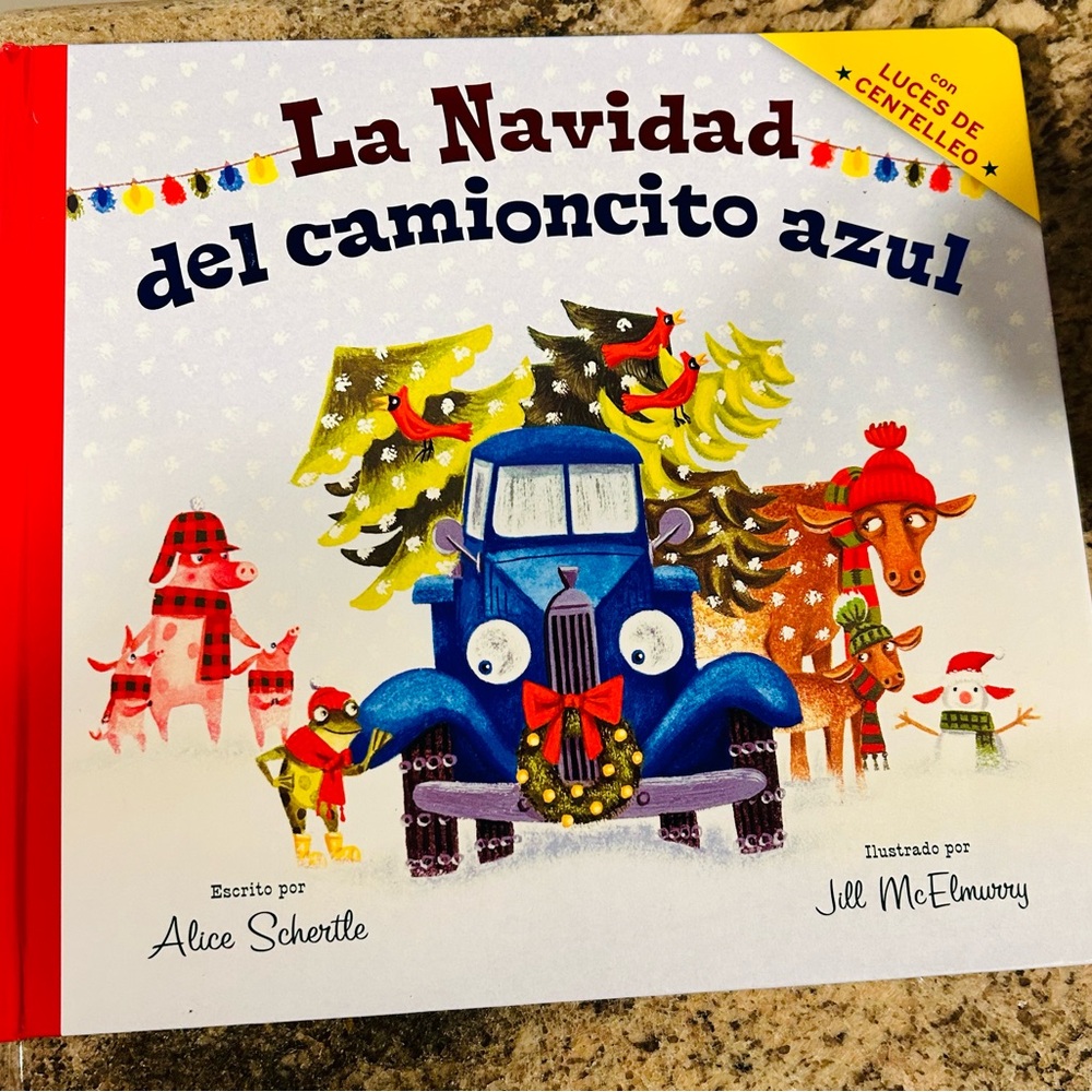 Little Blue Truck’s Christmas Children’s Light-up Holiday Book Spanish Edition